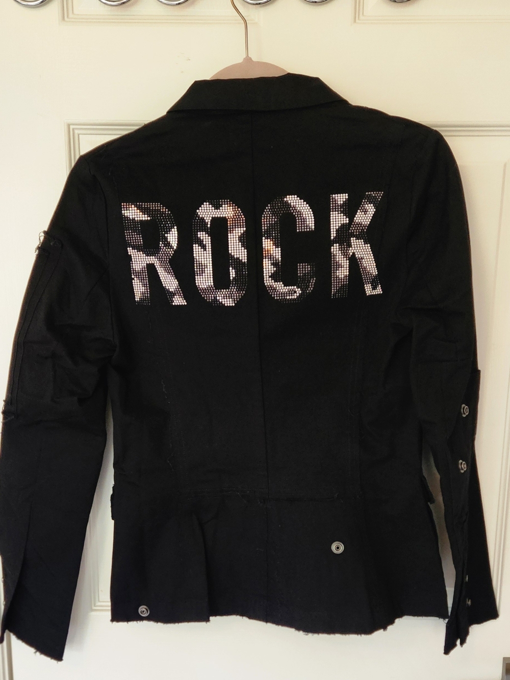 Zadig & Voltaire Virginia Rock Strass Black Jacket XS NWT